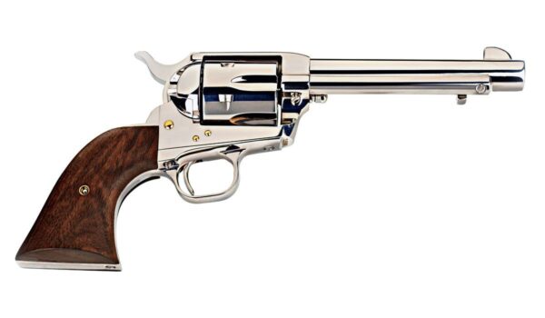 Colt Silver Stallion Single Action Army 45 Colt Revolver with Nickel Finish and 2-Piece Walnut Grip