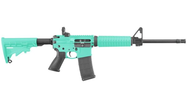 Ruger AR-556 5.56mm NATO Semi-Auto Rifle with Robins Egg Blue Cerakote Finish