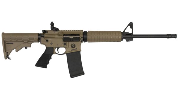 Ruger AR-556 5.56 NATO M4 Flat-Top Autoloading Rifle w/ Barrett Brown Cerakote Finish