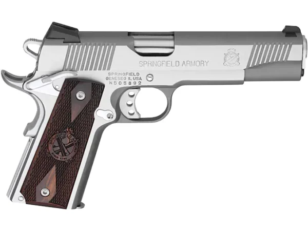 Springfield Armory 1911 Loaded Semi-Automatic Pistol 45 ACP 5? Barrel 7-Round Stainless Cocobolo